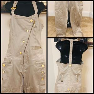 Khaki & Gold Halter Jumper